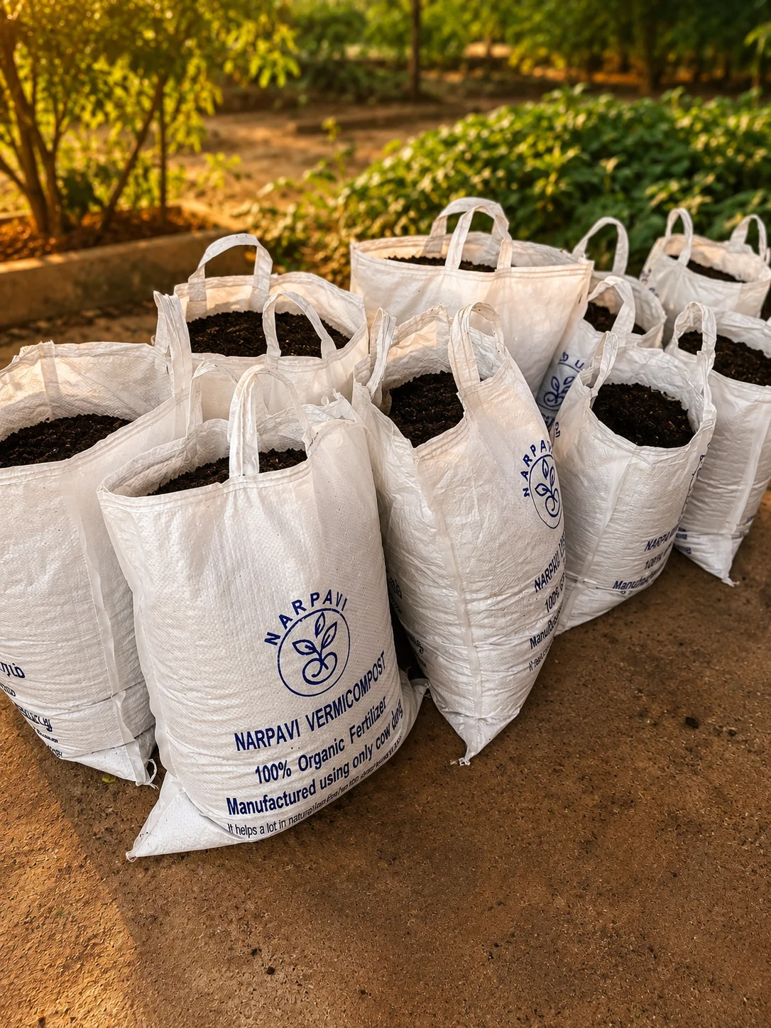 Narpavi branded organic vermicompost bags